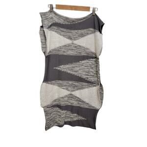 Textured Gray Loop Scarf